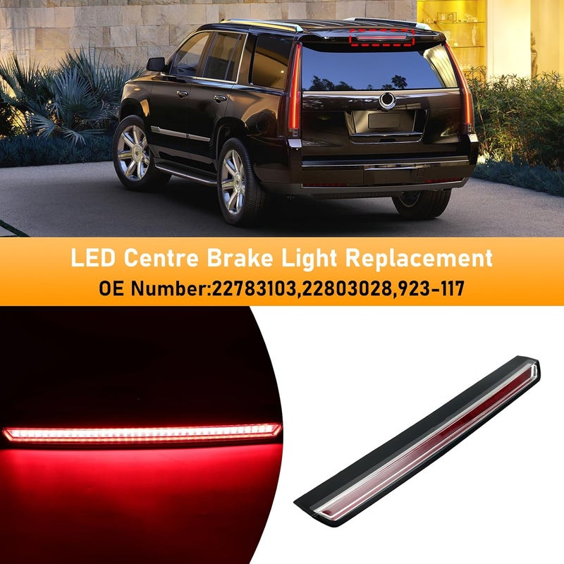 Abodvu Compatible with GMC Yukon/Yukon XL/Cadillac Escalade/Escalade ESV Third Brake Light 2015-2020,Yukon High Mount Rear Tail Center Stop Light,3rd Brake Lamp Assembly Replacement for 22783103,22803028,1PC - Image 3